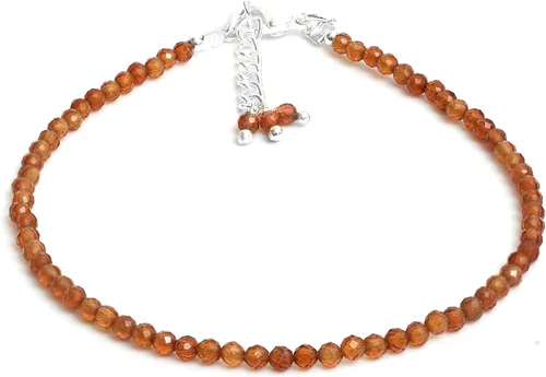 Miniatura 96 de Gempires - Pulseras de cuentas de piedras preciosas hechas a mano, ligeras, de cristal, para uso diario, hipoalergénicas, de 8 pulgadas, chapadas