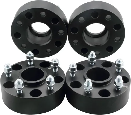 Miniatura 9 de 4 piezas de espaciadores de rueda centrados en el cubo negro 5x120 de 1 pulgada con pernos 14x1.5 de 66.9 de diámetro interior compatibles con Chevy