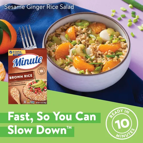 Miniatura 3 de Arroz integral Minute, arroz integral instantáneo para comidas rápidas, caja de 14 onzas