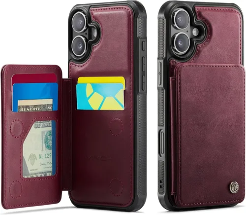 Miniatura 43 de Vinich Funda tipo cartera para iPhone 11 con tarjetero, bloqueo RFID, ranuras de crédito, función atril, a prueba de golpes, para iPhone 11 de 6.1