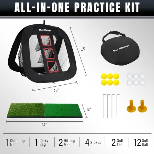 Miniatura 2 de DURARANGE Red de astillado de golf emergente: ayuda definitiva de chip de entrenamiento para precisión y distancia, al aire libre Práctica