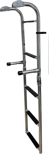 Miniatura 6 de 77090402 Escalera plegable para barco de 5 escalones Acero inoxidable Escalera para barco de esquí Escalera para pontón 2 + 3 escalones