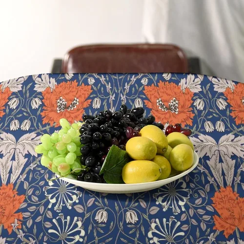Miniatura 122 de Mantel Floral Retro de Pájaros, Diseño Original Bohemio William Morris Estampado Cubierta de Mesa para Hogar Picnic Fiesta Comedor Cocina William