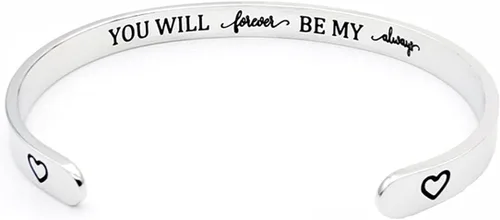 Miniatura 69 de Dczosily Pulseras inspiradoras para mujer, de acero inoxidable, pulseras motivacionales, regalos personalizados para mejores amigas