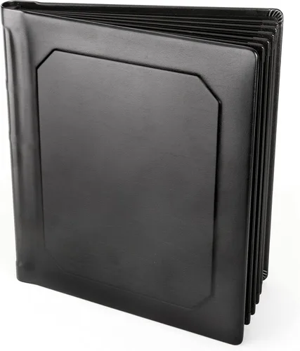 Álbum de fotos profesional de cuero sintético, con capacidad para 30 fotos de 8 x 10 pulgadas (15 páginas), color negro