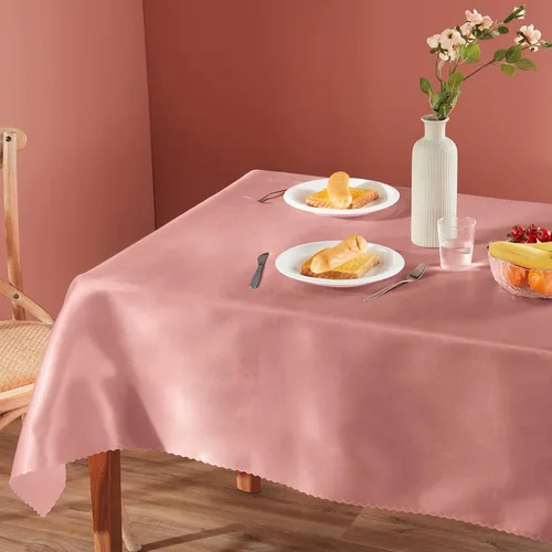 Miniatura 7 de Homiest 1 paquete de mantel de satén de 60 x 84 pulgadas, color oro rosa, mantel de mesa rectangular sedoso, manteles de satén para boda, recepción