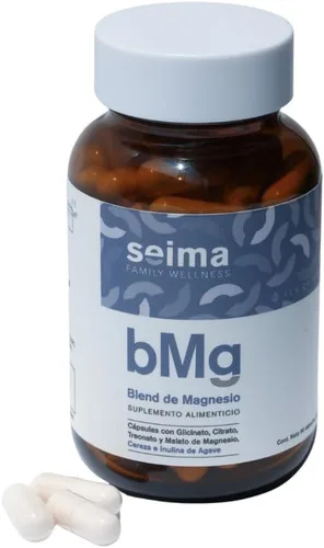 SEIMA - Complejo de magnesio 4 en 1 – 1200 mg con glicinato, citrato, L-treonato y malato – sueño, alivio del estrés, recuperación muscular, energía