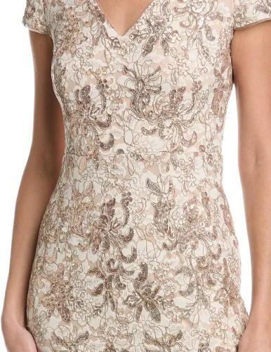 Miniatura 3 de JS Collections Vestido Bailey con cuello en V para mujer
