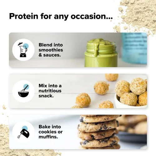 Miniatura 6 de Complement Proteína vegana orgánica en polvo, sin sabor, baja en carbohidratos, baja en calorías, sin azúcar, sin soja, sin OMG, sin gluten, sin