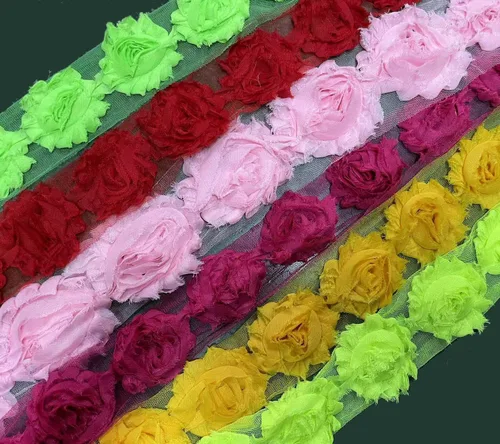 Miniatura 11 de yycraft Pack de Flores de estrás de 2 pulgadas con perla para manualidades.