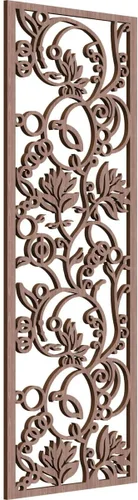 Miniatura 92 de 9 3/8"W x 24 3/8"H x 1/4"T Caspio Decorativos Paneles De Pared De Madera De Calado, Roble Rojo rojo (Red Oak)