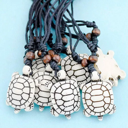 Miniatura 3 de Collar con colgante de tortuga marina hawaiana para mujeres y hombres, collar de surfista con cordón ajustable, Resina Resina Cuerda, no conocido