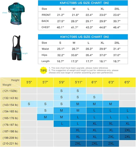 Miniatura 6 de Santic Men's Cycling Jersey Set Bib Shorts 4D Padded Short Sleeve Outfits Set Quick-dry