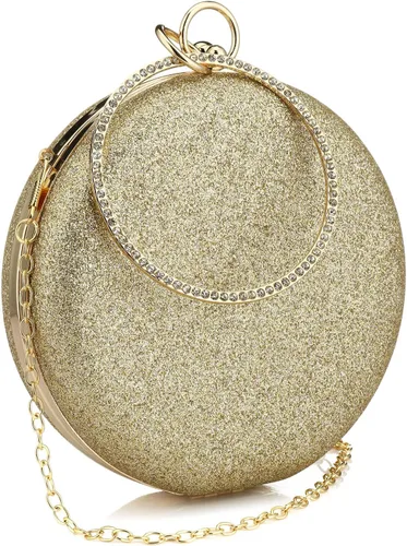 Miniatura 3 de Gets Bolso de mano con asa superior para mujer, con anillo circular de diamantes de imitación