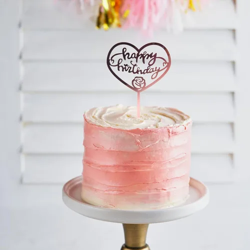 Miniatura 5 de 24 adornos acrílicos gruesos para tartas de cumpleaños con purpurina para fiestas de cumpleaños, pasteles, postres, pasteles, 6 estilos, 4
