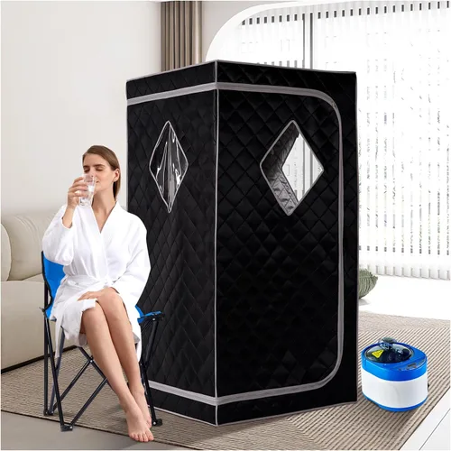 Miniatura 11 de ZONEMEL Kit completo portátil de sauna de vapor, spa personal de cuerpo completo para el hogar para desintoxicación, relajación, vaporizador de 4