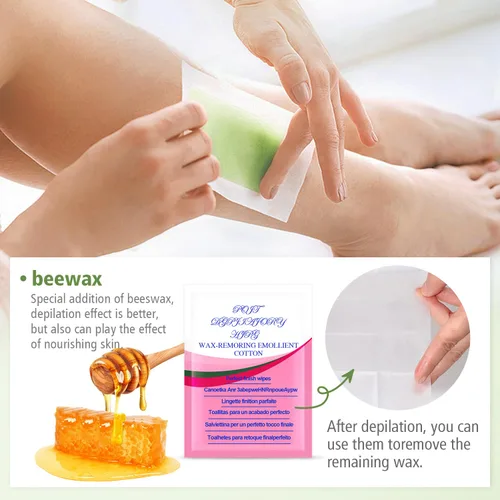 Miniatura 3 de SUMAX Tiras de depilación corporal, 40 tiras de cera de bikini para mujeres y hombres, kit de cera para depilación brasileña para cara, manos