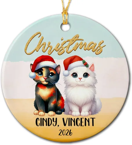 Miniatura 22 de Adornos de cerámica personalizados para los mejores amigos están atados con cuerdas de corazón, adorno personalizado de 2 amigos, adorno de buenos