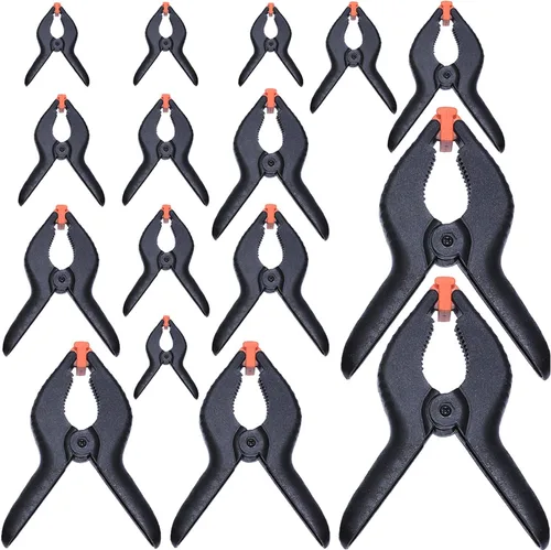 Miniatura 10 de Wellmax Surtido de 16 abrazaderas de resorte – Abrazaderas niqueladas resistentes de 2, 4 y 6 pulgadas para carpintería, marco, bricolaje