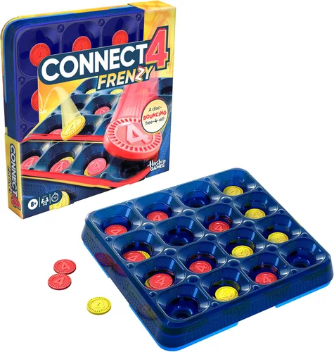 Miniatura 13 de Connect 4 Frenzy Game Discos de rebote 4 The Win Juegos de fiesta familiar para niños, adolescentes y adultos A partir de 8 años 2 a 6