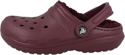 Miniatura 2 de Crocs - Zuecos para adultos, diseño clásico con forro, unisex, Granates