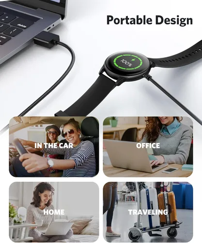 Miniatura 7 de Parsonver Paquete de 2 cargadores de reloj inteligente para SPROD1, cable de carga USB magnético para relojes inteligentes con cable de 2 pines