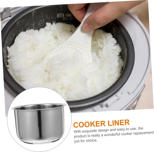 Miniatura 9 de Zerodeko Reemplazo de olla de arroz de 2 litros, olla interior antiadherente de acero inoxidable, olla de olla a presión tradicional, accesorios