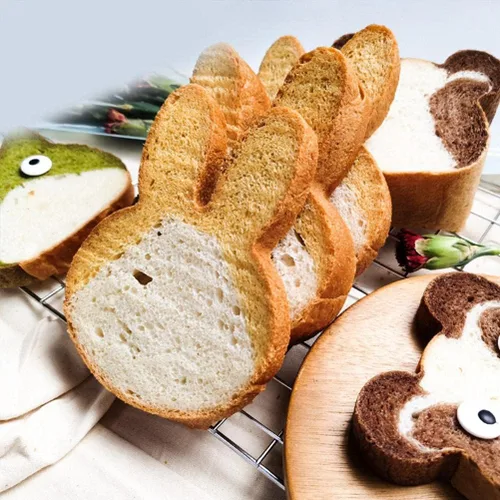 Miniatura 6 de Molde de pastel de cabeza de conejito con forma de oso de aleación de aluminio, antiadherente, apto para horno, 1 #
