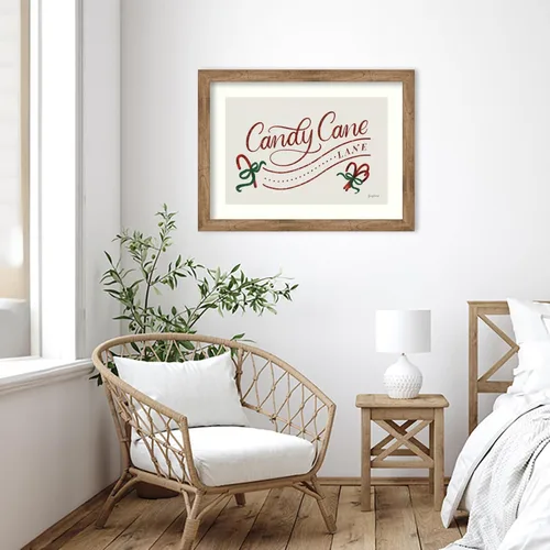Miniatura 5 de Amanti Art Impresión artística enmarcada para pared, 27 x 36 pulgadas, nostálgica Navidad I por Becky Thorns, arte de pared de vacaciones, Búho