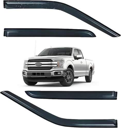 Miniatura 162 de Viseras para ventanas para Mazda 3 Sedán 4 puertas 2004 2005 2006 2007 2008 2009 estilo JDM Mugen, deflector de viento, protector solar y de lluvia