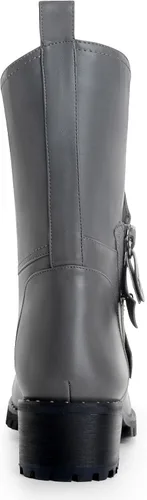 Miniatura 5 de Botas de tobillo para mujer, a media pantorrilla, tacón bajo, botines para mujer, botas con hebilla y correa con cremallera, moda 'Juanita