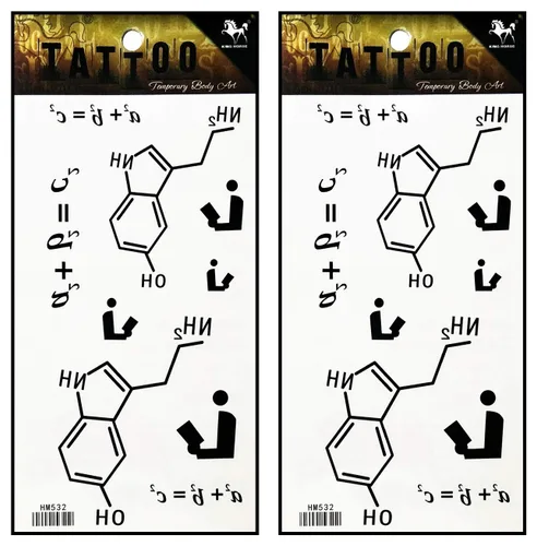 Miniatura 15 de Tatuajes 2 hojas de tatuaje temporal 3D negro mariposa líneas discontinuas para mujeres hombres espalda baja hombro cuello brazo tatuaje etiqueta