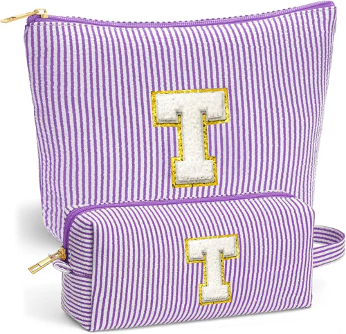 Miniatura 20 de Set de Bolsos de Maquillaje de Viaje - Bolso Inicial de Aseo de Viaje, Bolso de Cosméticos Portátil Bolso de Maquillaje de Viaje con Artículos Azul
