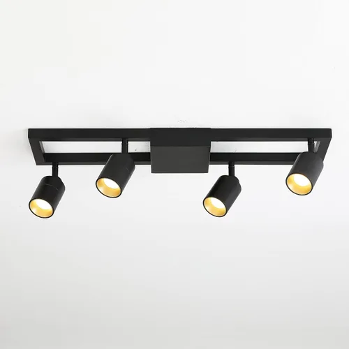 Miniatura 14 de Shura - Lámpara de techo LED redonda integrada de 3 luces negras con cabezales giratorios, luz de techo ajustable de montaje empotrado, 3000 K, 1365