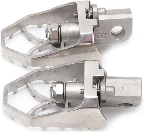 Miniatura 7 de Estriberas para motocicleta, pedal de pie de motocicleta de acero inoxidable 304, clavijas anchas de repuesto para 1000 X300 2007-2021 (2 unidades)