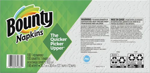 Miniatura 3 de Servilletas de papel Bounty Quilted, Blanco