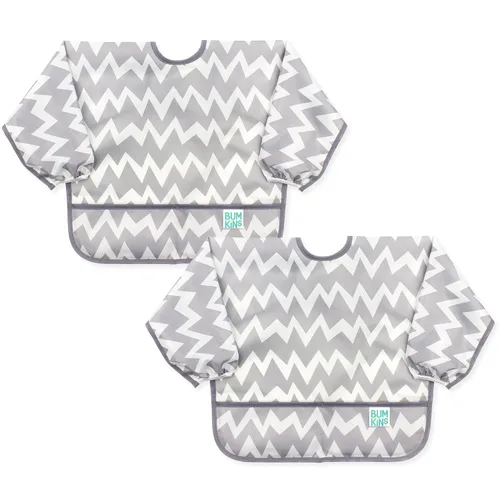 Miniatura 14 de Bumkins impermeable Manga babero, 6-24 meses, Cacti Verde cactus