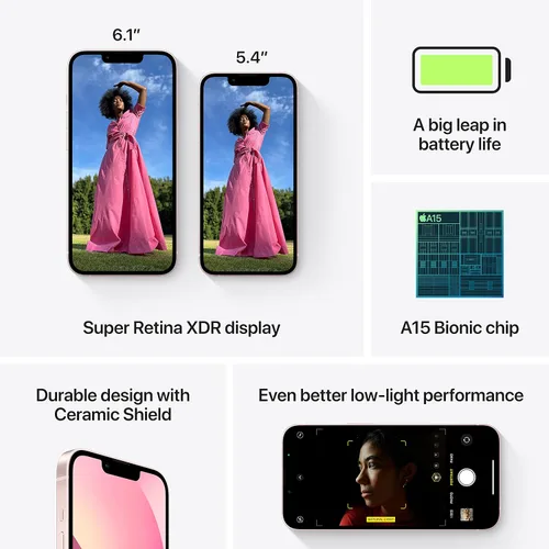Miniatura 5 de Apple iPhone 13 Mini (512 GB, rosa) [bloqueado] + suscripción a empresa de telefonía