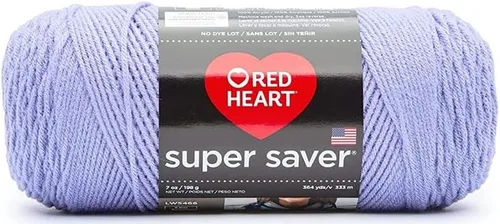 Red Heart Super Saver - Hilo de jazmín ligero, 1 paquete de 7 onzas / 6.98 oz, acrílico, 4 medianos (peinado), 364 yardas, tejido/ganchillo