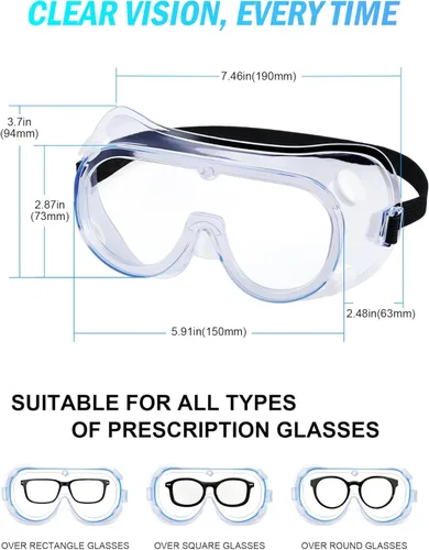Miniatura 3 de 1 paquete de gafas de seguridad antivaho, gafas de seguridad protectoras, protección para los ojos
