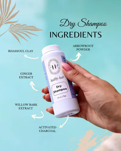 Miniatura 5 de Botella de champú seco para cabello saludable, 2.5 onzas, fórmula botánica en polvo sin perfume, elimina el exceso de aceites en el cuero cabelludo