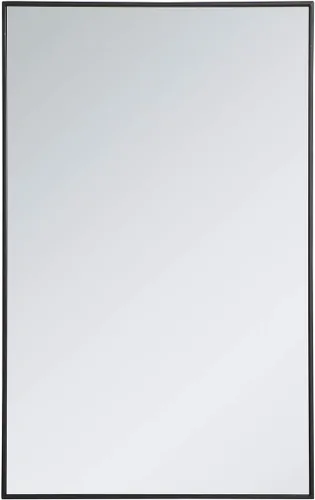Miniatura 11 de Elegant Decor Monet - Espejo rectangular con marco de metal (60 x 18 pulgadas), color negro