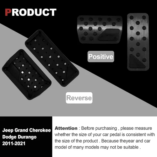 Miniatura 5 de Horry Aleación de aluminio sin perforaciones antideslizante pedal de freno cubierta de pedal de freno Kit de accesorios interiores 2 piezas