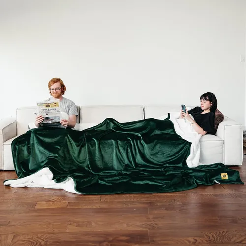 Miniatura 27 de Big Blanket Co Original Stretch Ballerina - Manta gigante extra grande de 6 x 6 pies, suave, elástica, lavable a máquina, se adapta a toda la familia
