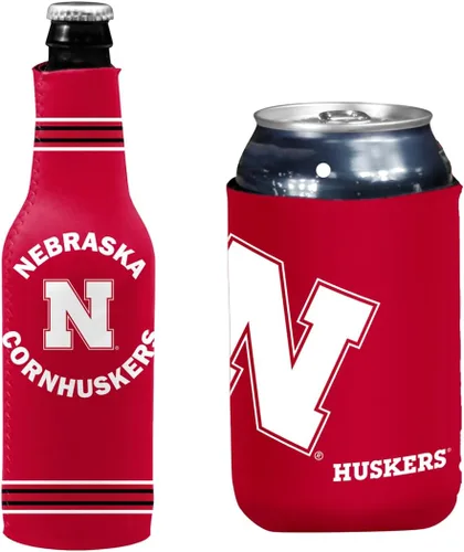 Miniatura 50 de College Team Color Logo Can & Bottle Holder Insulator Beverage Cooler Set