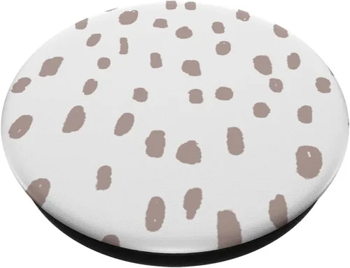Miniatura 2 de PopSockets estéticos intercambiables con patrón dálmata, color blanco, color tostado, mínimo, neutro, PopSockets