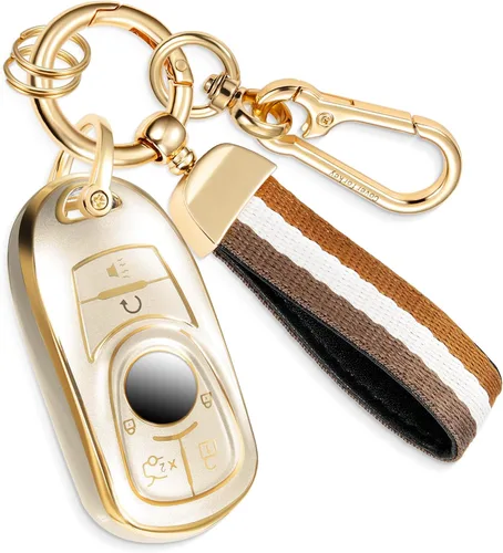 Miniatura 75 de Funda para llavero GMC con llavero de cuerda trenzada de metal antipérdida, exquisita funda suave para Tahoe Acadia Terrain Yukon Yukon XL Silverado