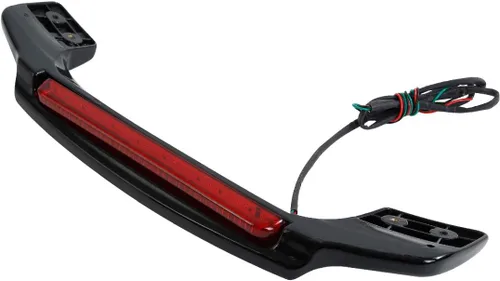 Miniatura 6 de TCT-MOTORPARTS Alerón de luz LED negro vívido para maletero de Harley King Razor Chopped Trunk Luggage Electra Glide Road Glide Street Glide