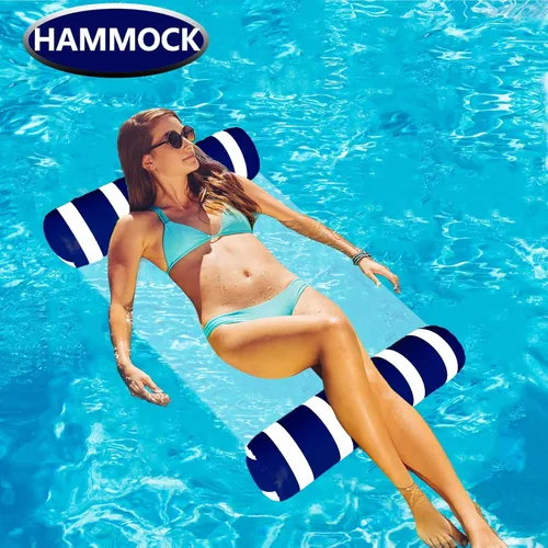 Miniatura 2 de Flotadores inflables para piscina, hamaca de agua de tamaño adulto, flotadores para piscina, juguetes flotantes multiusos 4 en 1, balsas de piscina
