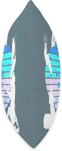 Miniatura 2 de Kitesurf Gifts and Surf Lover Tees by taiche Kitesurfers Be Up with The Boards - Almohada estilo retro 8, 18 x 18 pulgadas, multicolor